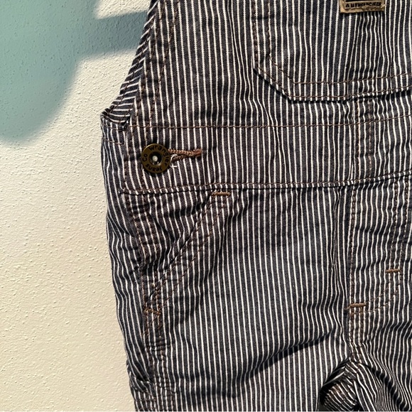 Wrangler Striped Cotton Overalls Toddler 12 Month Snap Legs Lightweight - Picture 7 of 8